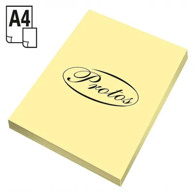 Produktbild von Protos Papier A4 hellgelb 100 Blatt 80g/m²