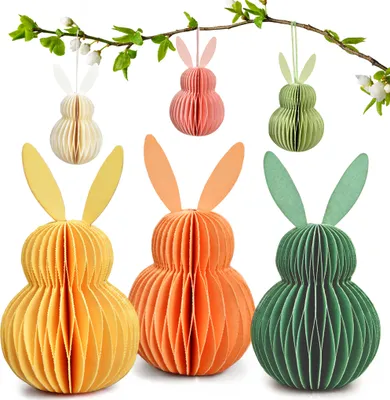 Produktbild von Osterdeko Ostereier zum Aufhängen bunt 6er Set Dekohänger