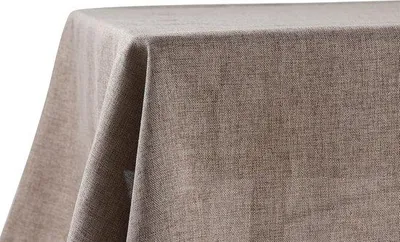 Produktbild von Wasserabweisendes Tischtuch - Schmutzschutz - 1 Stück - Braun Taupe - Baumwoll-Look - 130x130 cm