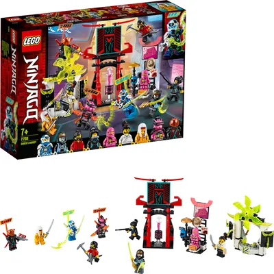 Obrázek produktu pro LEGO 71708 NINJAGO Marketplace, sada minifigurek s Digi Jayem, Avatar Pink Zane a Avatar Harumi (včetně 9 minifigurek)