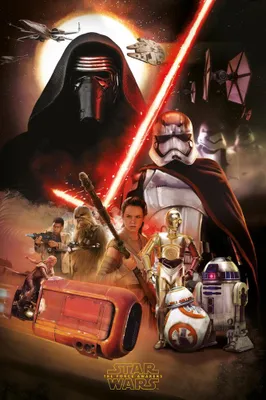 Produktbild von Star Wars - Poster - EP7 Montage + 1 Ü-Poster der Grösse 61x91,5cm
