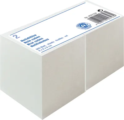 Produktbild von 2 Notizwürfel / Notizklotz 90 X 90 X 90 / 900 Notizblätter je Block