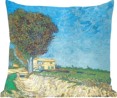 Produktbild von MuchoWow® Zierkissen Sofakissen Wohnzimmer Dekokissen 50x50 cm Die Allee bei Arles - Vincent van Gogh - Komfort - Sofakissen