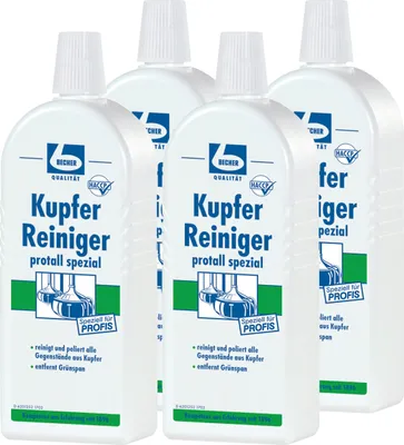 Produktbild von Dr. Becher Kupfer Reiniger 500ml für Braukessel Theken aus Kupfer (4er Pack)