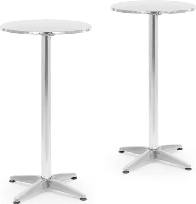 Produktbild von Expondo Royal Catering Stehtisch - 2er-Set - ECO - Ø 60 cm - klappbar - höhenverstellbar -