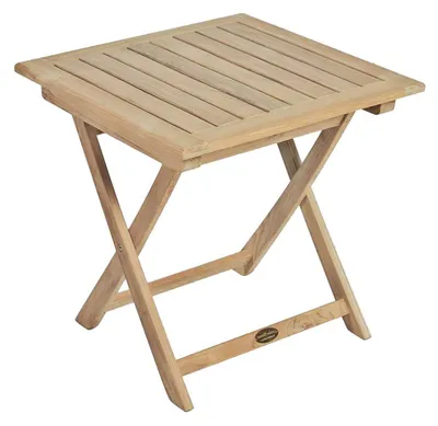 Produktbild von Beistelltisch LEO quadratisch - Teak Natur 50x50x50cm | Couchtisch Sofatisch Abstelltisch