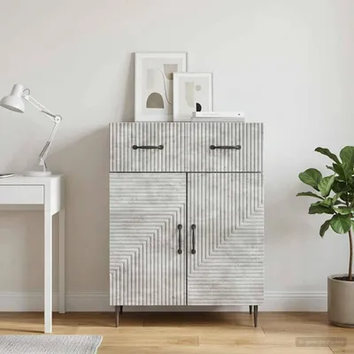 Immagine prodotto di Credenza vidaXL grigio cemento 66 x 34,5 x 89,5 cm in materiale composito