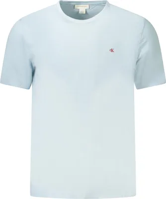Produktbild von Herren Kurzarm-T-Shirt Blau mit Rundhals und Logo-Stickerei