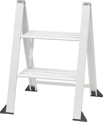 Produktbild von W.steps, VIKINGSTEP MIDI White, WL728402, extrem kompakte Trittleiter weiß lackiert
