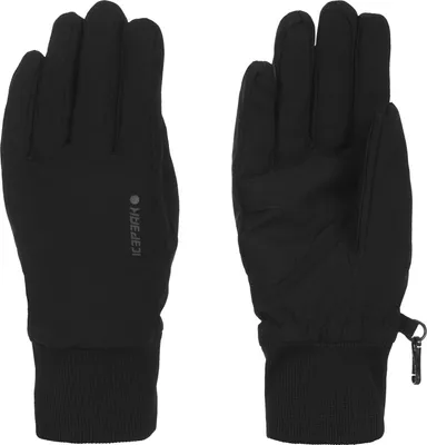 Two black gloves shown side-by-side against a white background.