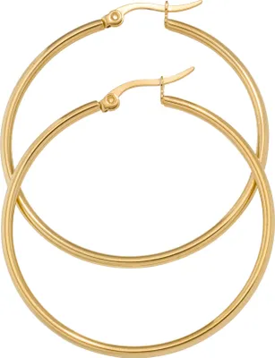 Produktbild von JOBO Creolen rund Edelstahl gold vergoldet Ohrringe