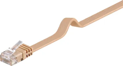 Immagine prodotto di goobay cavo patch piatto Cat 6 U/UTP marrone chiaro 3 m