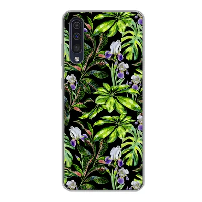 Produktbild von MuchoWow® Handyhülle Schutzhülle Hülle für Samsung Galaxy A50 Blume - Blätter - Muster Silikon Softcase Handy Hülle - Mobiltelefonhülle