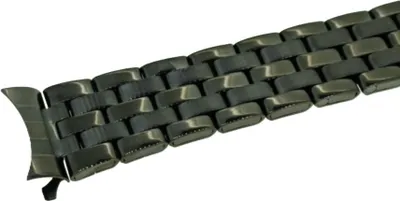 Produktbild von Uhrenarmband 18mm Faltschließe Edelstahl schwarz Wechselanstoß