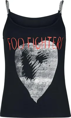 Produktbild von Foo Fighters Top Damen Heart schwarz Band-Merch, Bands 95% Viskose, 5% Elasthan L