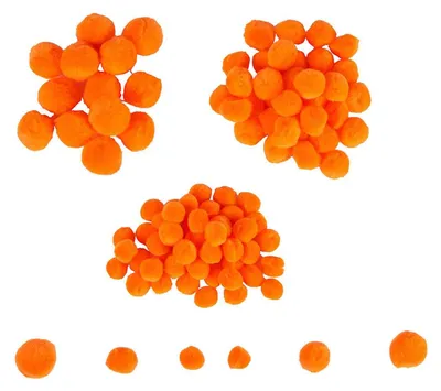 Immagine prodotto di Colorations - Mini pompons arancioni, 100 pezzi.