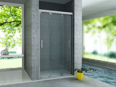 Productafbeelding van Aloni schuifdeurset voor inbouwkasten, 3-delig, 8 mm (90x200 cm)