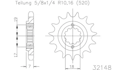 Obrázek produktu pro Pastorek ESJOT Standard 520 13T