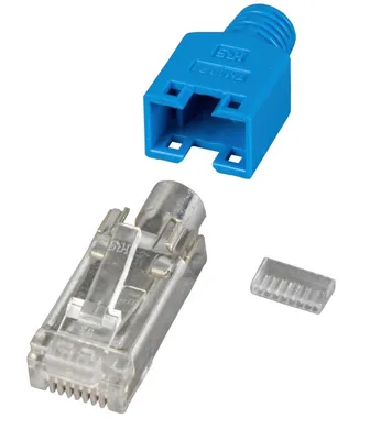 Image de Connecteur RJ45 Hirose STP, TM11 bleu, 50 -- pièces, 3 éléments, Cat.5e
