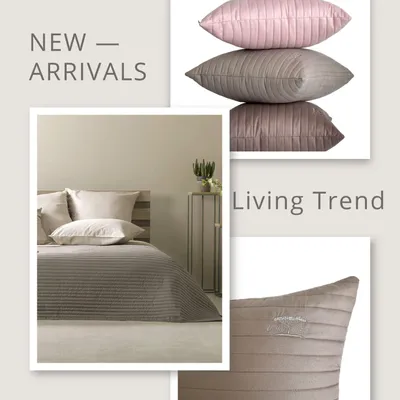 Produktbild von Living Trend Deko-Kissen mit hochwertiger Stickerei – 45x45 cm – passend zur Luxus-Tagesdecke