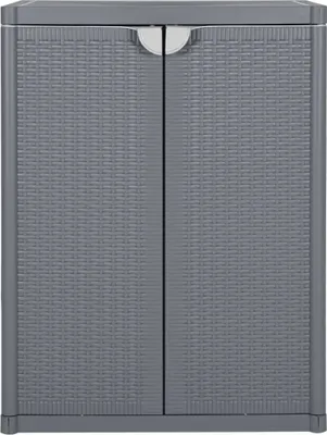 Produktbild von vidaXL Gartenschrank Grau 65x45x88 cm PP Rattan-Optik