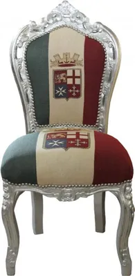 Produktbild von Casa Padrino Barock Esszimmer Stuhl Italien / Silber Antik Stil