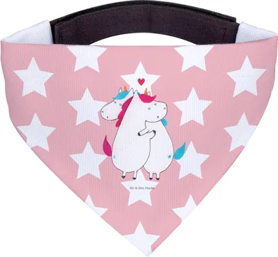 Produktbild von Mr. & Mrs. Panda Halstuch Einhorn Mitteilung - Rot Pastell - Geschenk, Valentinstag, Unicorn, Für Hunde, Tuch, Hunde-Halstuch, Spruch, Einhörner, Hundehalstuch, Liebe