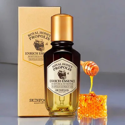 Image de SKINFOOD - Essence enrichie au miel royal et à la propolis - Essence hydratante et régénérante à la propolis - 50 ml