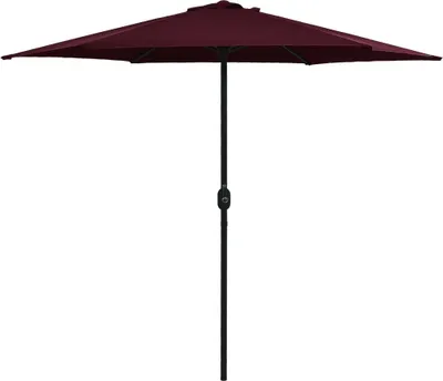 Image de Parasol de jardin et mât en aluminium 270x246 cm rouge bordeaux