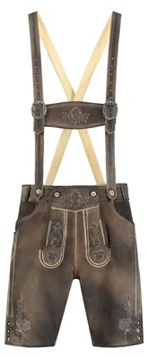 Produktbild von Lederhose Herren kurz sandgrau, Groesse:46