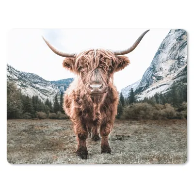 Produktbild von MuchoWow® Mauspad Mousepad Schottischer Highlander - Berg - Tiere 23x19 cm - Mousepads - Maus Mat - Pad - Mausunterlage - Schreibtischunterlage - Mauspad