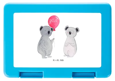 Produktbild von Mr. & Mrs. Panda Vesperbox Koala Luftballon - Weiß - Geschenk, Frühstücksbox, Bento Box, Party, Lunchbox, Brotbehälter, Geburtstag, Koalabär, Vorratsbehälter, Bentobox
