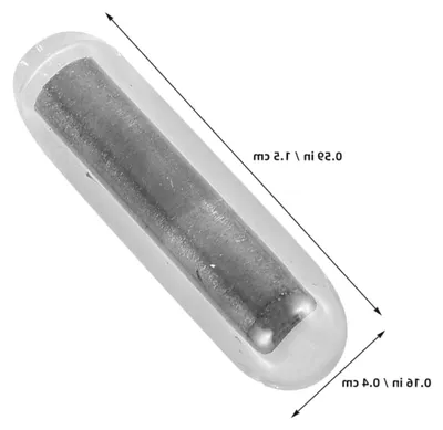 Produktbild von Magnetrührstäbe für das Labor, 2 Stück, PTFE-beschichtet, Glas, 4x15mm, wiederverwendbar