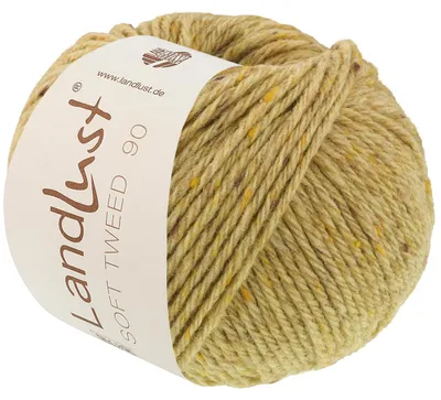 Produktbild von Lana Grossa Landlust Soft Tweed 90 klassisch verzwirntes Tweedgarn aus Schurwolle mit mehrfarbigen Noppen 90 m Farbe 034 - Grünbeige meliert