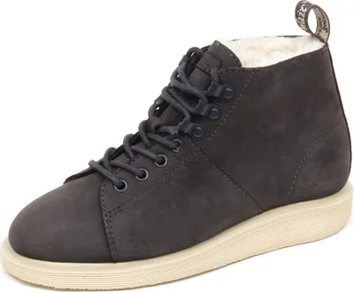 Produktbild von E1268 (ohne Schachtel), graue Sneaker für Damen, Marke DR. MARTENS, Innenfutter aus Kunstfell, Damenschuh