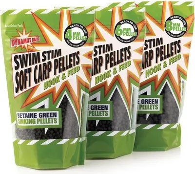 Productafbeelding van Dynamite Baits Swim Stim Betaine Groene Pellets, 900 gram, 6 mm