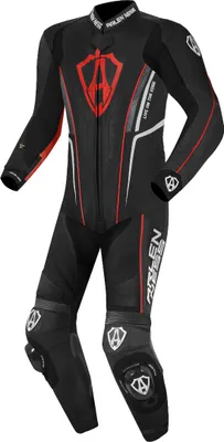 Produktbild von Arlen Ness Losail 1-Teiler Lederkombi, schwarz/rot, 48