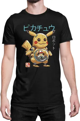 Obrázok produktu pre Mužské Tričko Japan Manga Anime Comics Pokemon 042, Man S / čierna