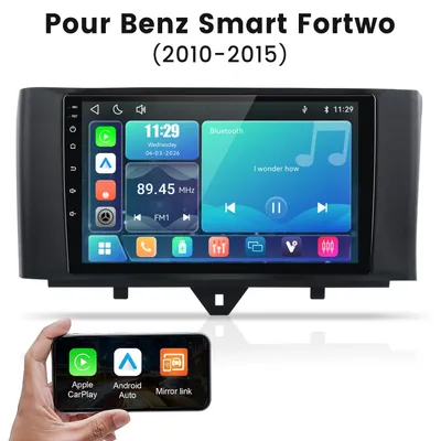 Image de Autoradio Junsun pour Benz Smart Fortwo (2010-2015) – Système Linux, CarPlay sans fil & Android Auto, VI-LINK, Bluetooth