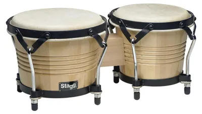 Produktbild von Stagg BW-200-N 6,5 Zoll + 7,5 Zoll Latin Bongos Holzkessel