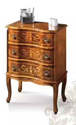 Immagine prodotto di Cassettiera classica piccola 3 cassetti soggiorno legno design