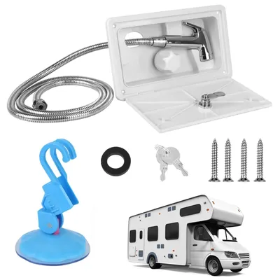 Produktbild von Außendusche Set für Camper mit Warm- und Kaltwasserregler