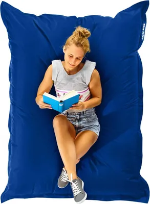 Produktbild von Green Bean® Sitzsack "Square" 120x160cm mit 270 Liter EPS Perlen - Riesensitzsack für Kinder & Erwachsene - Blau
