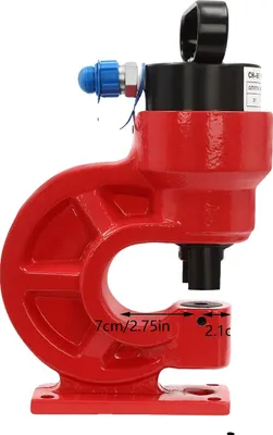Zdjęcie produktu dla Wykrawarka hydrauliczna, nacisk 31T, 4 pary narzędzi wykrawających, konstrukcja stalowa, czerwona