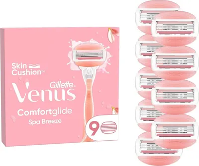 Produktbild von Gillette Venus Comfortglide Spa Breeze Rasierklingen Damen, 9 Ersatzklingen