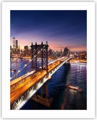 Produktbild von Poster - Poster ohne Rahmen - Usa amerika new york manhattan - 40x50 cm - Wand Bild - Wanddeko - Wandbilder - Kunstposter - Wandposter - Bilder - Kunstdruck - Wandbild - P2XPA40x50-2820