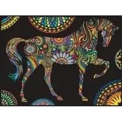 Zdjęcie produktu dla Kolorowanka Welwetowa 47x35 Koń Mandale - Colorvelvet