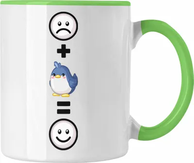 Produktbild von Trendation - Vogel Tasse Geschenk für Vogel Liebhaber  :( + Vogel = :) Lustige Geschenkidee Geburtstag (Grün)