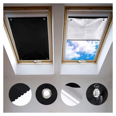 Produktbild von Dachfenster Rollo Thermo Sonnenschutz mit Silberbeschichtung für VELUX Dachfenster