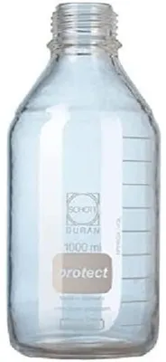 Laborflasche PROTECT, 250 ml, GL 45, 10 Stück, Glas, klar